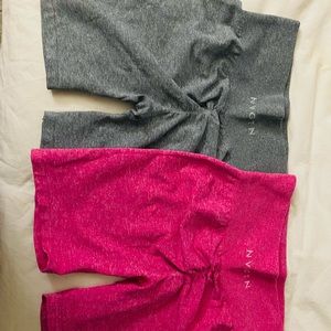 NVGTN scrunch shorts bundle both are medium